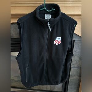 Unisex US Ski Team Black Fleece Vest Small EUC